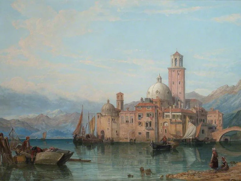 1828-George Clarkson Stanfield - Una scena lacustre italiana - Museo di Croydon